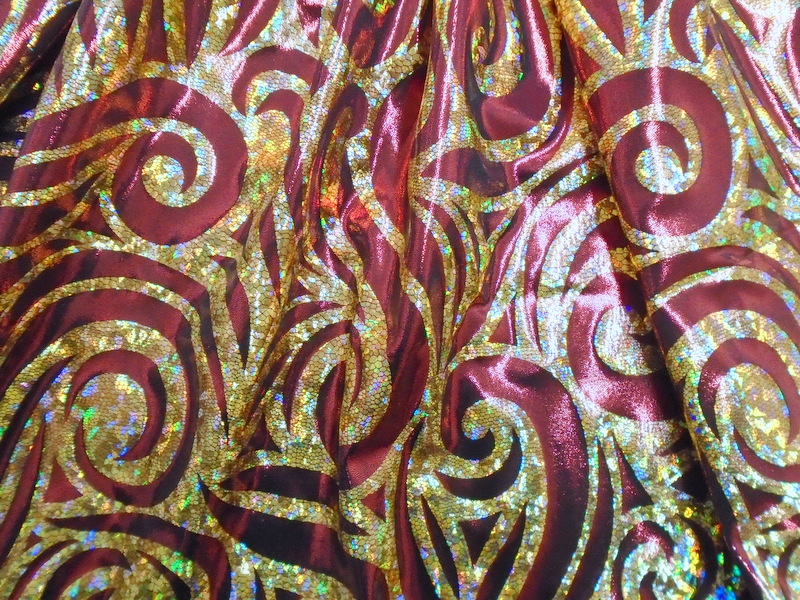 2.Red-Gold Lacey Hologram